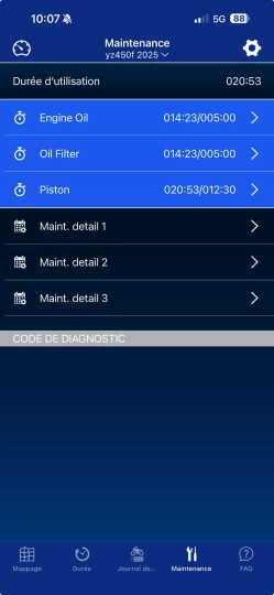 2025 YAMAHA YZ 450F EFI + 4 TEMPS + SEULEMENT 21 HR + RARE & CONDITION A1 