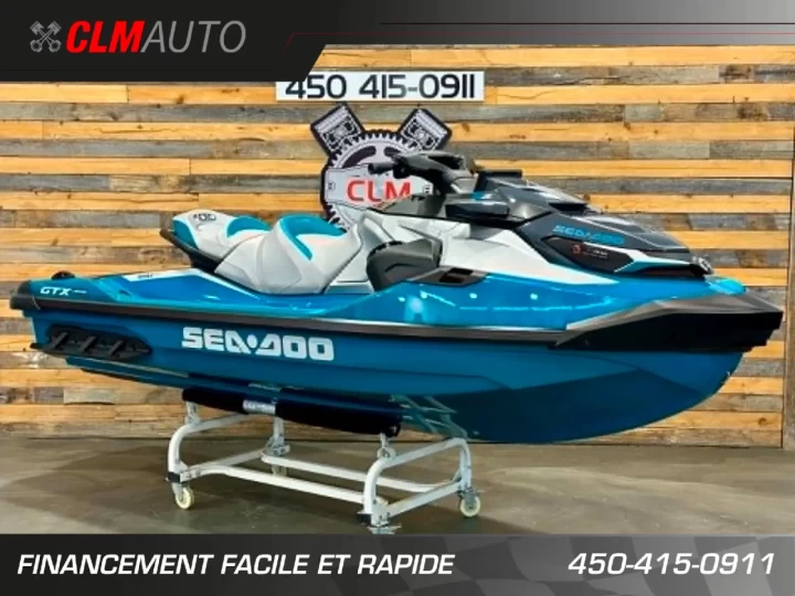 2025 BRP SEA-DOO GTX LIMITED 325 HP + IBR + VTS + IDF + AUDIO + ECRAN 10'' + 3 PASSAGGERS + SEULEMENT 4 HR + COULEUR RARE & A1 