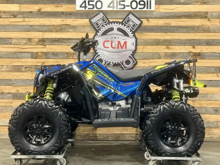 2023 POLARIS SCRAMBLER XP 1000 VERSION ''S'' + 4X4 + EPS + SEULEMENT 2235 KM + GARANTIE JANVIER 2027 + LOOK INCROYABLE 