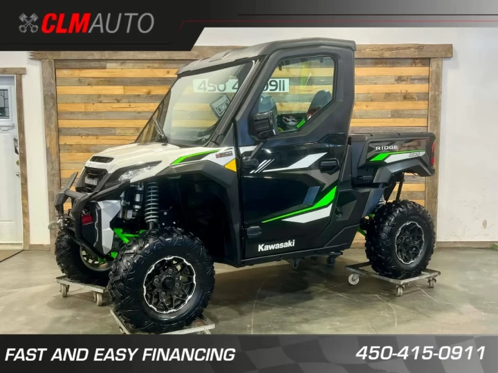 2024 KAWASAKI RIDGE 1000 EFI VERSION XR HVAC + 4X4 + EPS + TOUTE ÉQUIPÉE + GARANTIE NOVEMBRE 2027 + ULTRA RARE & A1 