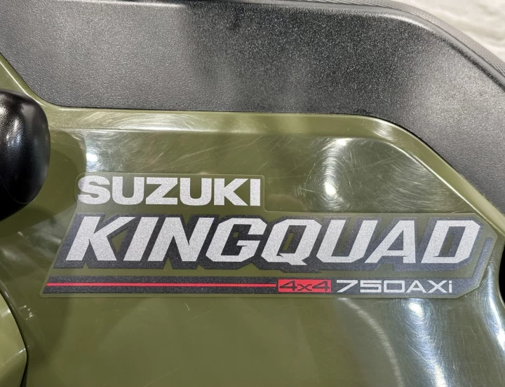 2023 SUZUKI KING QUAD 750 AXI + 4WD + EPS + SEULEMENT 1257 KM + BIEN ÉQUIPÉE + RARE & A1 