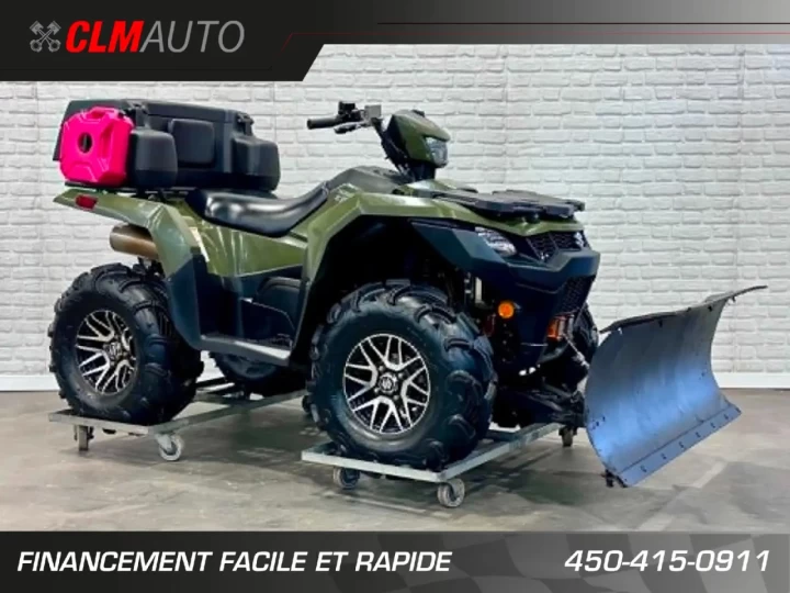 2023 SUZUKI KING QUAD 750 AXI + 4WD + EPS + SEULEMENT 1257 KM + BIEN ÉQUIPÉE + RARE & A1 