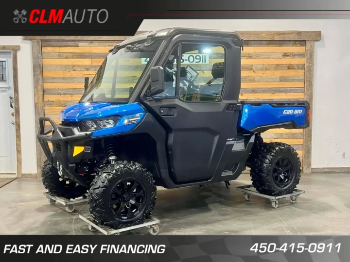 2021 BRP CAN-AM DEFENDER CAB HD-10 LIMITED + 4X4 + D.P.S + 3985 KM SEULEMENT + TOUTE ÉQUIPÉE + RARE & IMPECCABLE A1 
