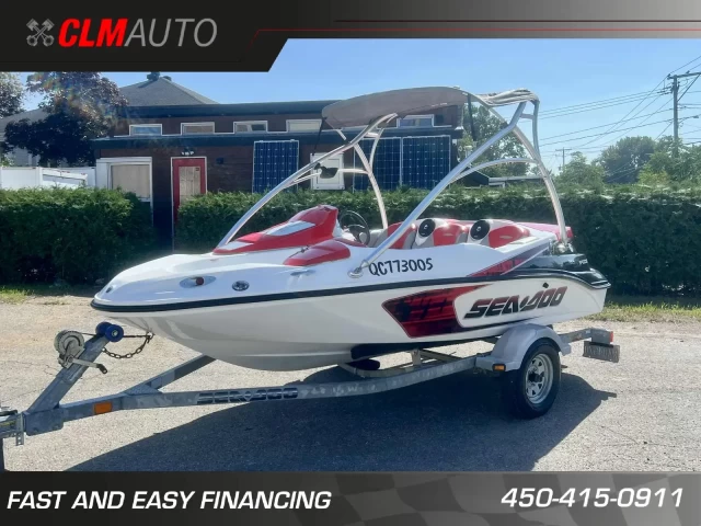 BRP SEA-DOO SPEEDSTER 150 ROTAX 215 HP + TOUR + TOIT BIMINI + RADIO + REMORQUE + SEULEMENT 98 HEURES  2007