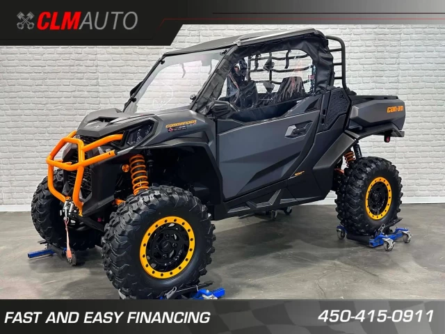 BRP CAN-AM COMMANDER XT-P 1000R EFI + 4WD + DPS + FOX + CABINE + SEULEMENT 1049 KM + RARE & IMPECCABLE A1  2025