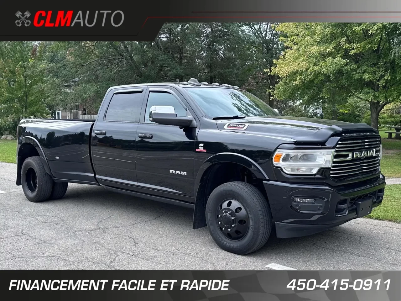 2019 RAM 3500 LARAMIE CUMMINS 6.7L H.O - HIGH OUTPUT + CREW CAB + 4WD + BOITE LONGUE + SUSPENSION A AIR + RARE & A1  Image principale