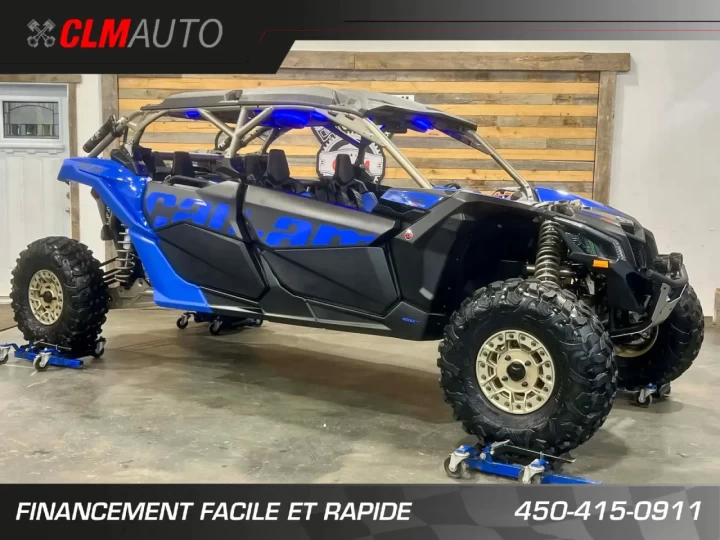 2023 BRP CAN-AM MAVERICK MAX X3 X-RS TURBO ''RR'' 200 H.P + DPS + 4X4 + 72'' + SMART SHOX + TOIT AUDIO + SEULEMENT 1509 KM 