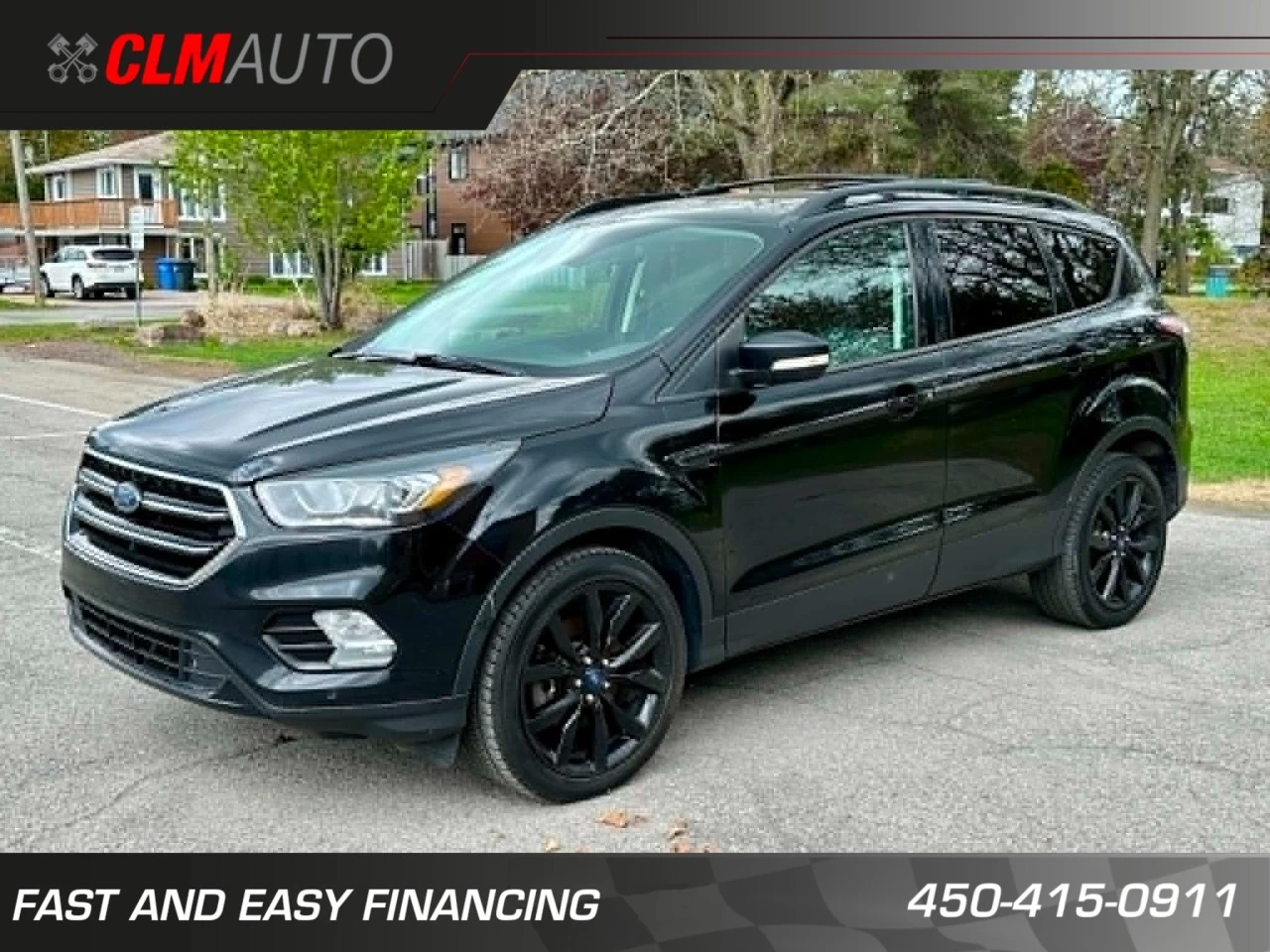 2017 FORD ESCAPE TITANIUM 4WD + 2.0L ECOBOOST + 172524 KM + TOUTE NOIR  Image principale