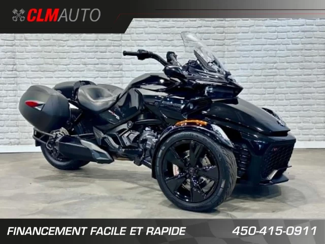 BRP CAN-AM SPYDER F3 SE-6 = SEMI-AUTOMATIQUE + ROTAX 1330 ACE EFI + SEULEMENT 18205 KM + TOUT NOIR + RARE & A1  2023
