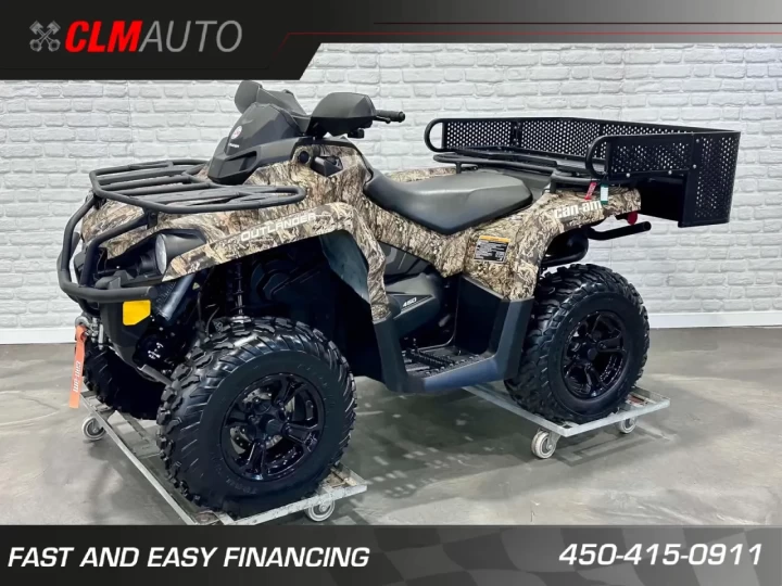 2022 BRP CAN-AM OUTLANDER 450 EFI EDITION CAMO + 4WD + DPS + SEULEMENT 839 KM + TREUIL + CONDITION A1 