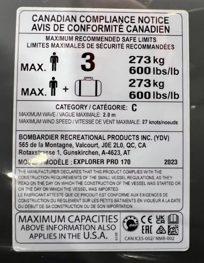2023 BRP SEA-DOO EXPLORER PRO 170 H.P + IBR + VTS + IDF + AUDIO PREMIUM + GPS + FISH FINDER + PARE BRISE + 3 PASSAGERS 