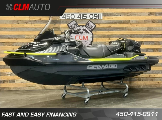BRP SEA-DOO EXPLORER PRO 230 H.P + IBR + VYS + AUDIO PREMIUM + GPS + SAC LINQ + PARE-BRISE + TOILE + SEULEMENT 3 HR  2025