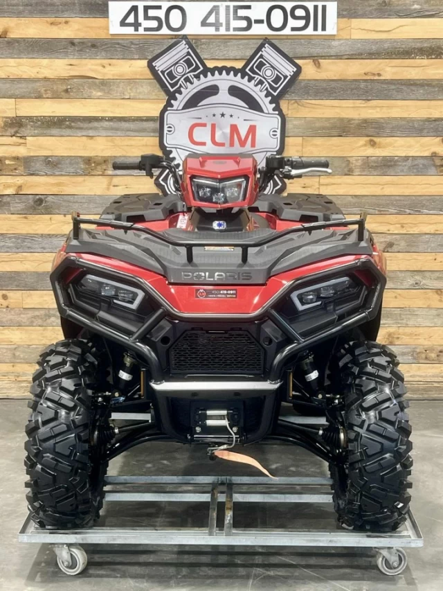 POLARIS SPORTSMAN 570 EFI EDITION TRAIL + 4X4 + EPS + SEULEMENT 195 KM + TREUIL & PARE CHOC HD  2023