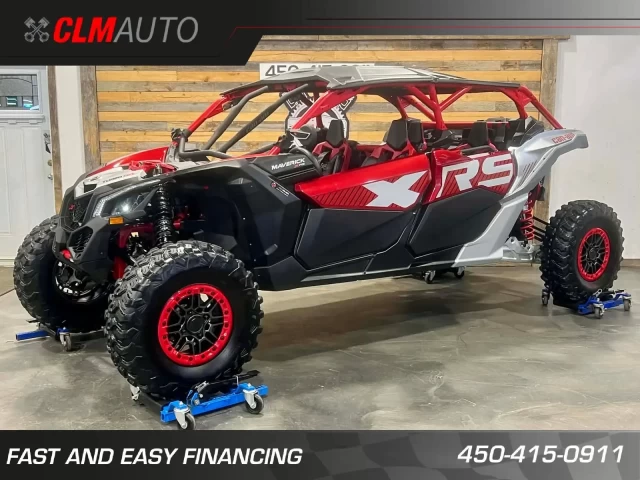 BRP CAN-AM MAVERICK MAX X3 X-RS TURBO ''RR'' 200 H.P + D.P.S + 4X4 + 72'' +4 PASSAGERS + SEULEMENT 1403 KM + RARE & CONDITION A1  2025