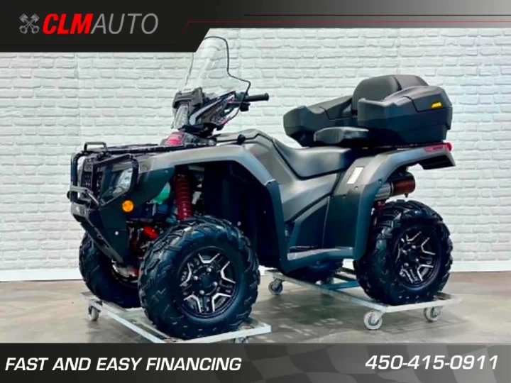 2019 HONDA TRX FOREMAN RUBICON 500 DELUXE + 4WD + POWER STEERING + SEULEMENT 790 KM + IMPECCABLE & RARE 