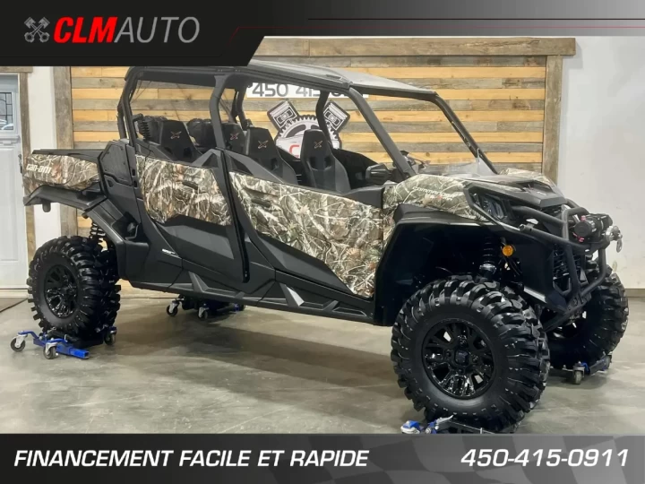 2023 BRP CAN-AM COMMANDER MAX CREW 1000R EFI + 4X4 + DPS + SEULEMENT 154 KM / 17 HR + 4 PASSAGERS + RARE & A1 