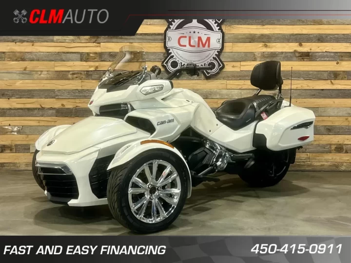 2016 BRP CAN-AM SPYDER F3 LIMITED SE-6 (SEMI-AUTOMATIQUE) + ROTAX 1330 cc EFI + SEULEMENT 34305 KM + ENSEMBLE CHROME 