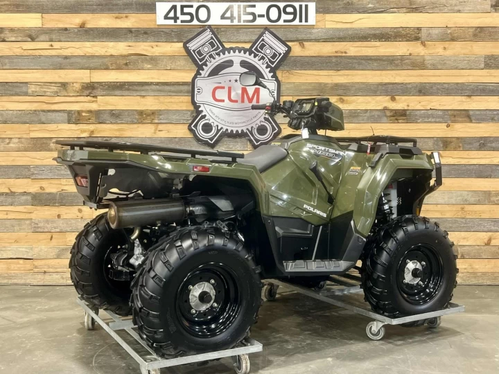 2023 POLARIS SPORTSMAN 450 H.O EFI + 4X4 + SEULEMENT 9 KM + PARE CHOC HD + CONDITION IMPECCABLE A1 