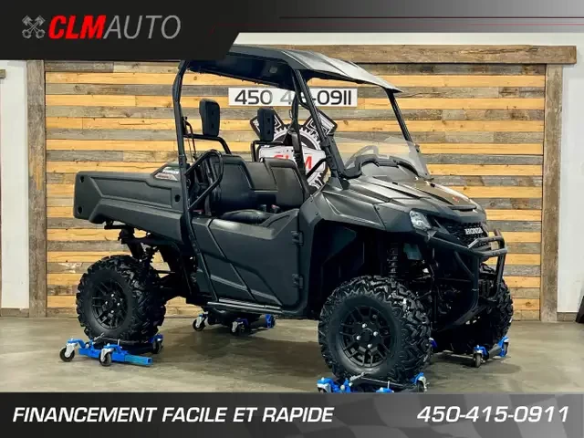 HONDA PIONEER 700 DELUXE EFI + EPS + 4X4 + MAGS + TREUIL + TOUT NOIR  2017