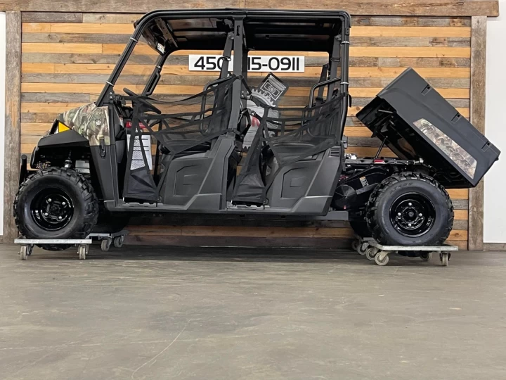 2019 POLARIS RANGER CREW4 570 EFI + 4X4 + SEULEMENT 1429 KM + PURSUIT CAMO + A1 