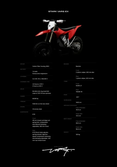 2025 STARK FUTURE VARG EX 60 HP @ 80 HP + LEGALE SUR LA ROUTE + 2 ANS DE GARANTIE 