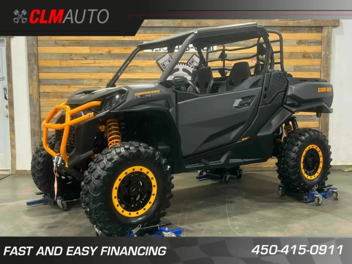 2025 BRP CAN-AM COMMANDER XT-P 1000R EFI + 4WD + DPS + FOX + SEULEMENT 1049 KM + RARE & IMPECCABLE A1 
