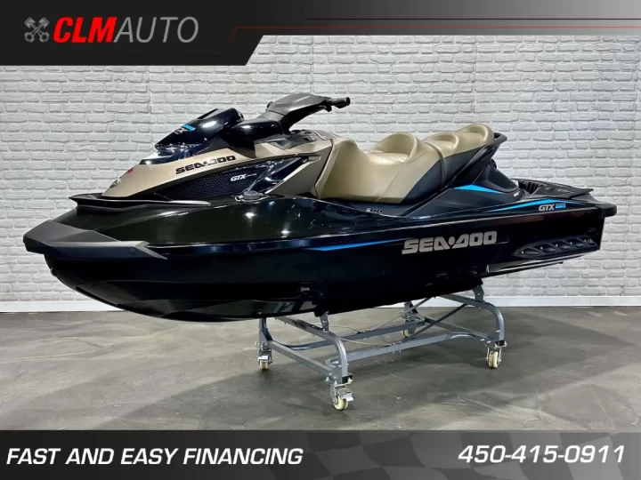 2016 BRP SEA-DOO GTX LIMITED 260 HP I.S = SUSPENSION INTELLIGENTE + IBR + VTS + 124 HR SEULEMENT + 3 PASSAGERS 