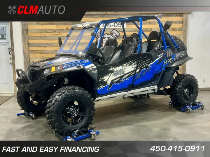 2013 POLARIS RZR4 XP 900 EFI EDITION SPECIALE JAGGED X RACING + 4X4 + EPS + 4 PASSAGERS 