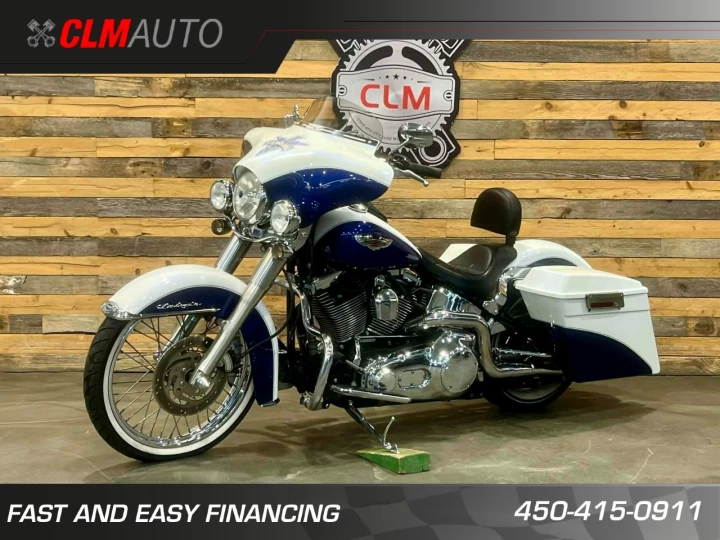 2006 HARLEY DAVIDSON FLSTN SOFTAIL DELUXE + LOOK UNIQUE & CUSTOM + ROUE AVANT 21'' + AUBAINE $$$ 