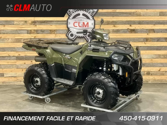POLARIS SPORTSMAN 450 H.O EFI + 4X4 + SEULEMENT 9 KM + PARE CHOC HD + CONDITION IMPECCABLE A1  2023