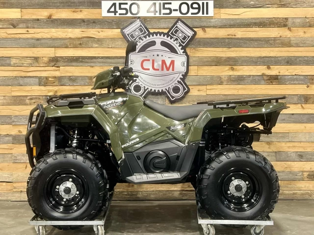 POLARIS SPORTSMAN 450 H.O EFI + 4X4 + SEULEMENT 9 KM + PARE CHOC HD + CONDITION IMPECCABLE A1  2023