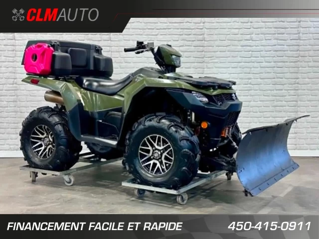 SUZUKI KING QUAD 750 AXI + 4WD + EPS + SEULEMENT 1257 KM + BIEN ÉQUIPÉE + RARE & A1  2023
