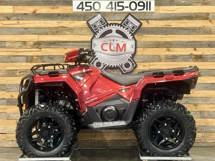 2023 POLARIS SPORTSMAN 570 EFI EDITION TRAIL + 4X4 + EPS + SEULEMENT 195 KM + TREUIL & PARE CHOC HD 