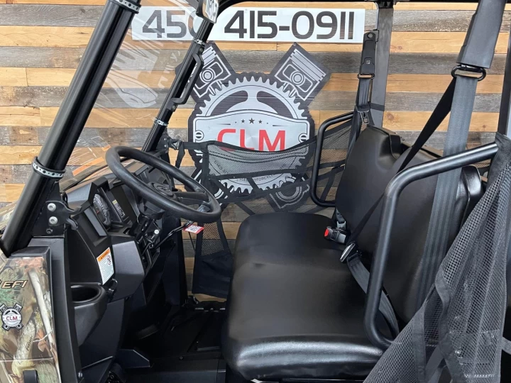 2019 POLARIS RANGER CREW4 570 EFI + 4X4 + SEULEMENT 1429 KM + PURSUIT CAMO + A1 