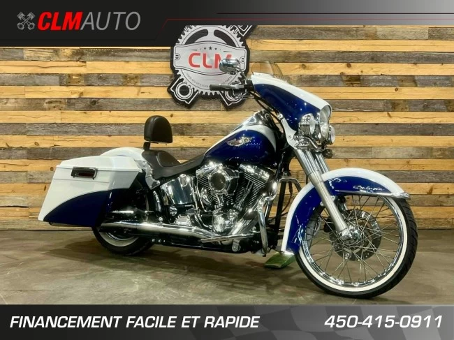 HARLEY DAVIDSON FLSTN SOFTAIL DELUXE + LOOK UNIQUE & CUSTOM + ROUE AVANT 21'' + AUBAINE $$$ - 2006