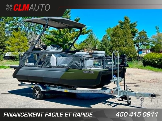 BRP SEA-DOO SWITCH 18' EDITION FISH + ROTAX 230 HP + IBR + VTS + IDF + GPS + AUDIO + TOIT BIMINI + REMORQUE + RARE & A1 - 2025