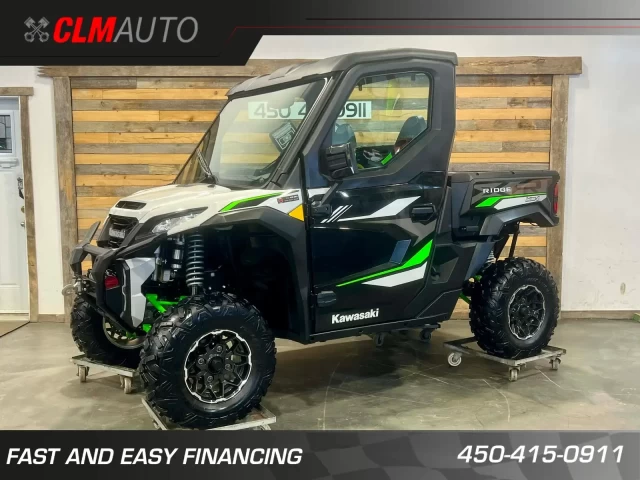 KAWASAKI RIDGE 1000 EFI VERSION XR HVAC + 4X4 + EPS + TOUTE ÉQUIPÉE + GARANTIE NOVEMBRE 2027 + ULTRA RARE & A1  2024
