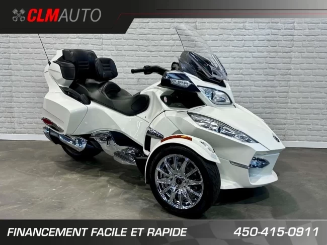 BRP CAN-AM SPYDER RT LIMITED SE-5 (SEMI-AUTOMATIQUE + ENSEMBLE CHROME + DOSSIER + 43092 KM + RARE & A1 - 2013