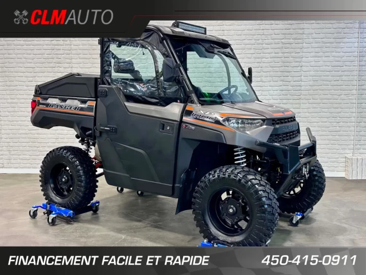2018 POLARIS RANGER XP 1000 EFI + 4WD + EPS + CABINE + CHAUFRETTE + AUDIO + MAGS +++ RARE & A1 