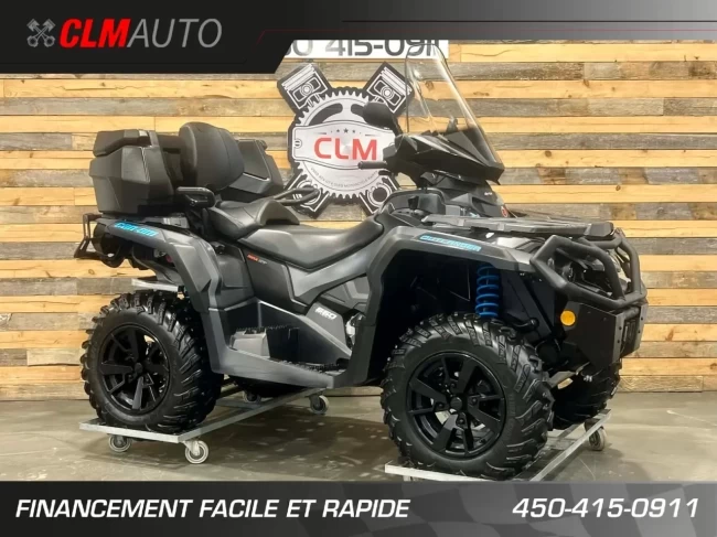 BRP CAN-AM OUTLANDER MAX XT 650 EFI + 4X4 + DPS + VRAI VTT 2 PLACES LEGALE EN SENTIER + 6479 KM + RARE - 2021