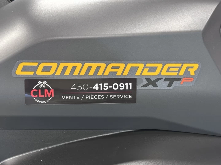 2025 BRP CAN-AM COMMANDER XT-P 1000R EFI + 4WD + DPS + FOX + CABINE + SEULEMENT 1049 KM + RARE & IMPECCABLE A1 