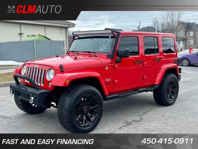 JEEP WRANGLER UNLIMITED EDITION SAHARA 4X4 + AUTOMATIQUE + CUIR + A1  2017