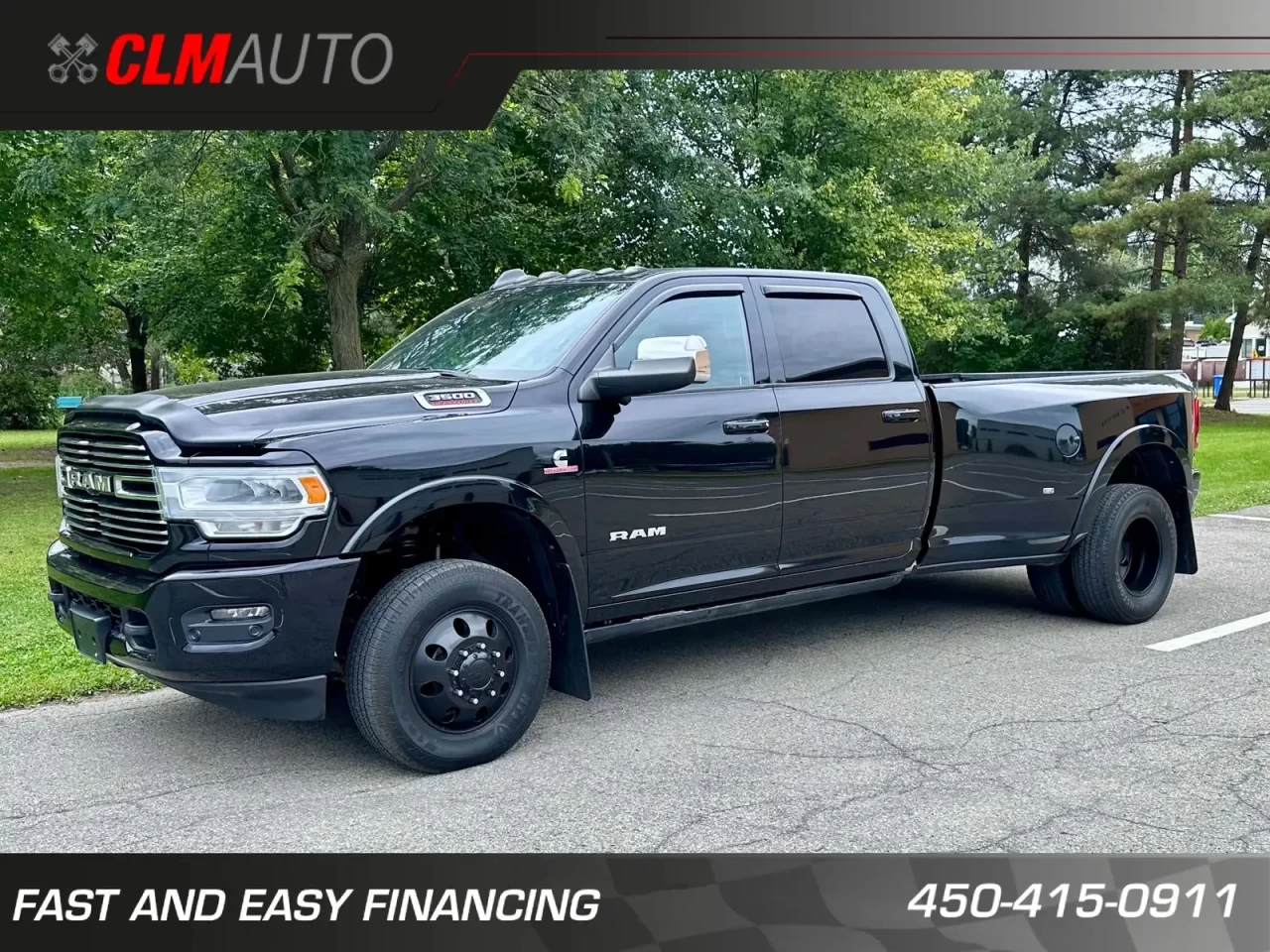 2019 RAM 3500 LARAMIE CUMMINS 6.7L H.O - HIGH OUTPUT + CREW CAB + 4WD + BOITE LONGUE + SUSPENSION A AIR + RARE & A1  Image principale