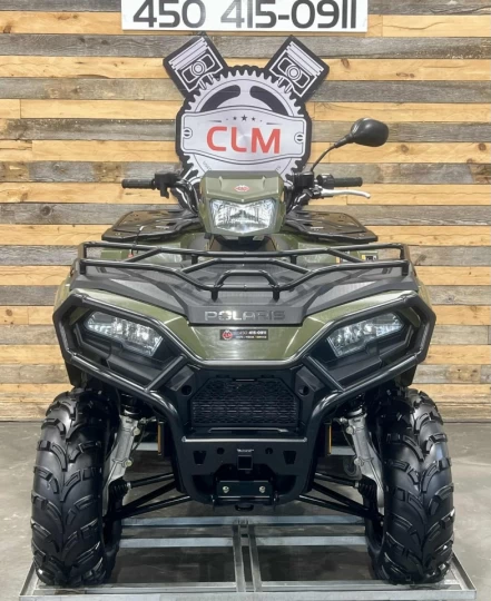 2023 POLARIS SPORTSMAN 450 H.O EFI + 4X4 + SEULEMENT 9 KM + PARE CHOC HD + CONDITION IMPECCABLE A1 