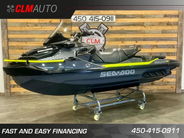 2023 BRP SEA-DOO EXPLORER PRO 170 H.P + IBR + VTS + IDF + AUDIO PREMIUM + GPS + FISH FINDER + PARE BRISE + 3 PASSAGERS 