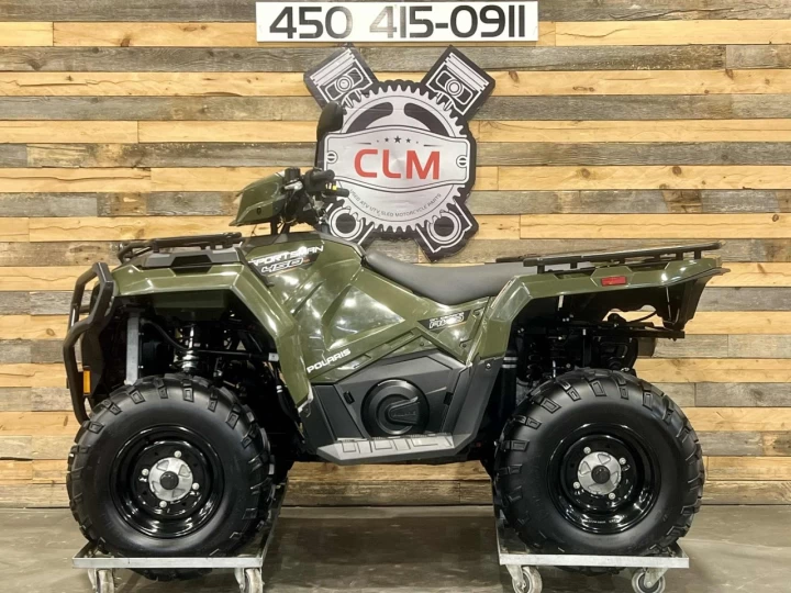 2023 POLARIS SPORTSMAN 450 H.O EFI + 4X4 + SEULEMENT 9 KM + PARE CHOC HD + CONDITION IMPECCABLE A1 