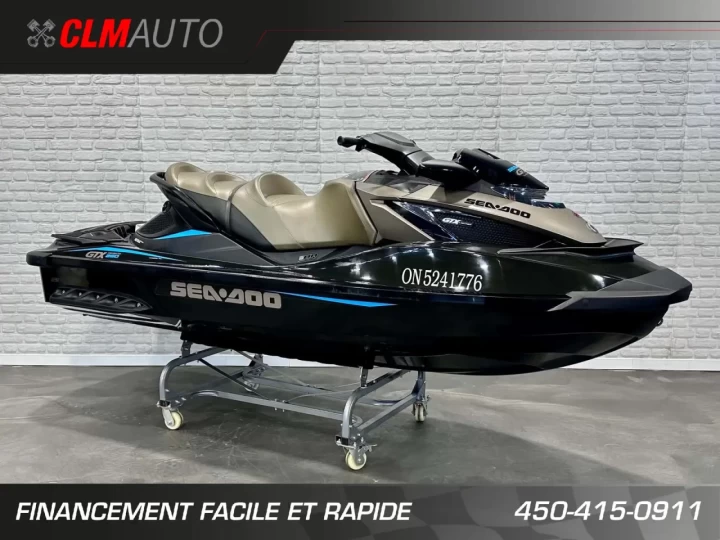 2016 BRP SEA-DOO GTX LIMITED 260 HP I.S = SUSPENSION INTELLIGENTE + IBR + VTS + 124 HR SEULEMENT + 3 PASSAGERS 