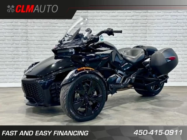 BRP CAN-AM SPYDER F3 SE-6 = SEMI-AUTOMATIQUE + ROTAX 1330 ACE EFI + SEULEMENT 18205 KM + TOUT NOIR + RARE & A1  2023