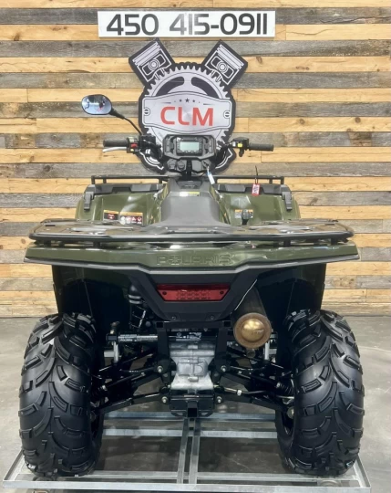 2023 POLARIS SPORTSMAN 450 H.O EFI + 4X4 + SEULEMENT 9 KM + PARE CHOC HD + CONDITION IMPECCABLE A1 