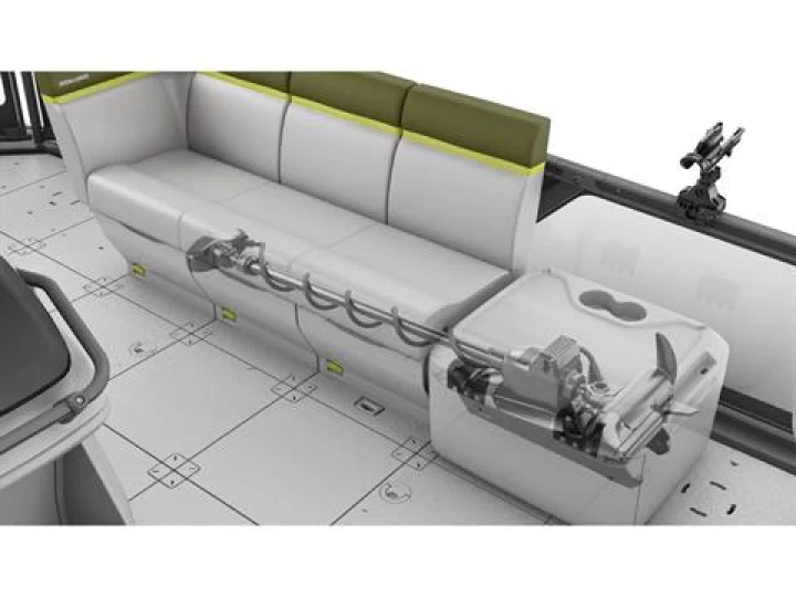 2025 BRP SEA-DOO SWITCH 18' EDITION FISH 170 H.P + IBR + IDF + AUDIO + GPS + TOIT BIMINI + REMORQUE + SEULEMENT 4 HR 